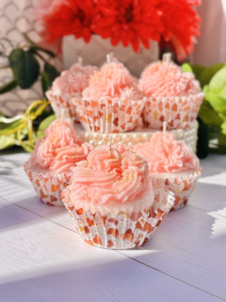 десертна ароматична свічка у формі тістечка для затишного інтер’єру