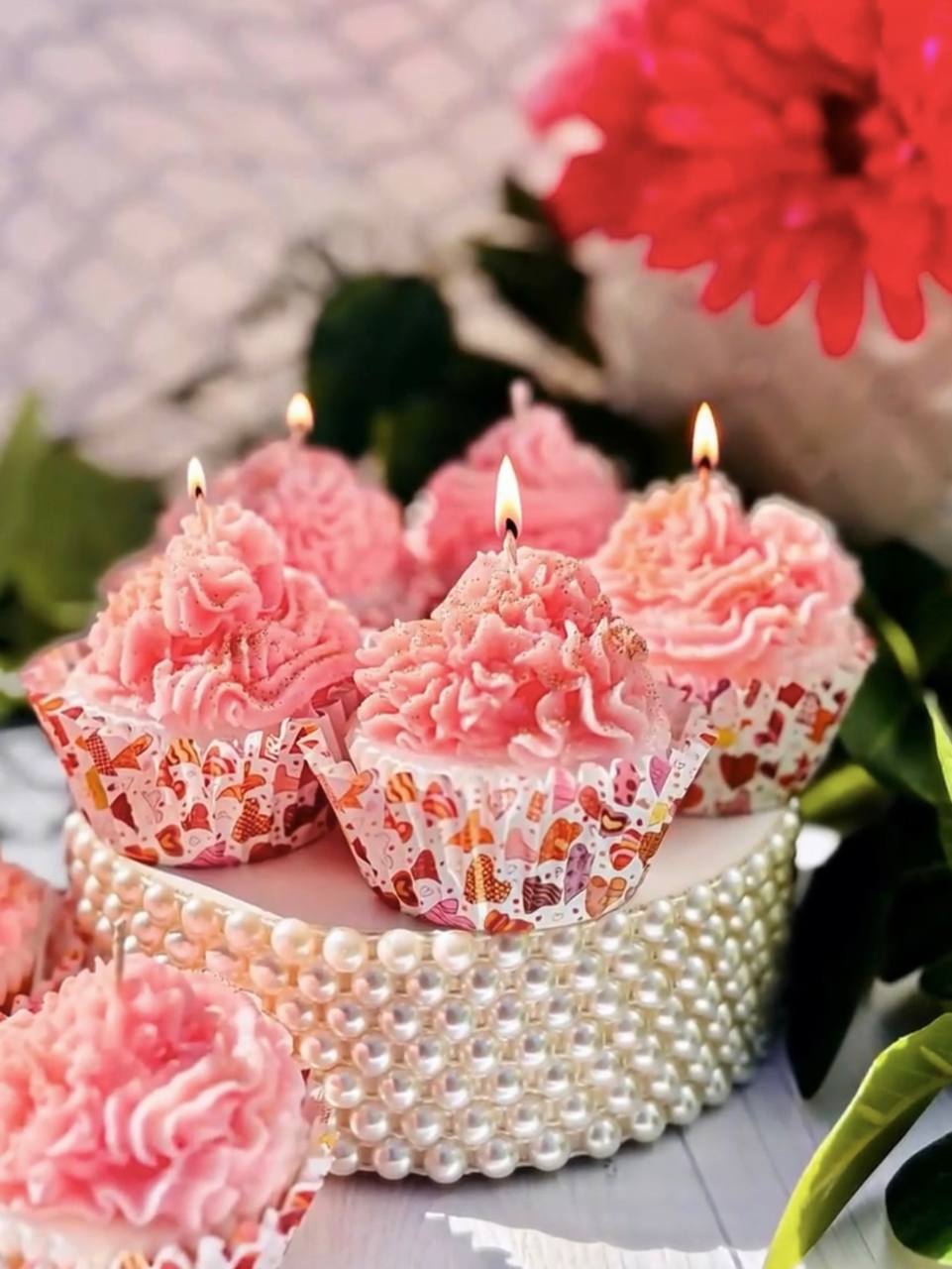 декоративна свічка velvet noire з ароматом печива та крему