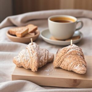 аромасвіча круасан з припудреним ефектом для затишного інтер’єру