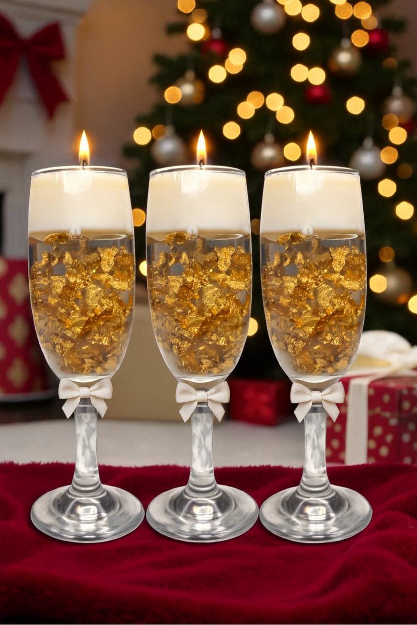 Ароматична свічка Golden Éveil у келиху як елемент елегантного інтер’єру