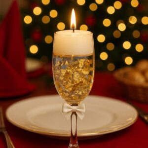 Ароматична свічка Golden Éveil у скляному келиху Velvet Noire