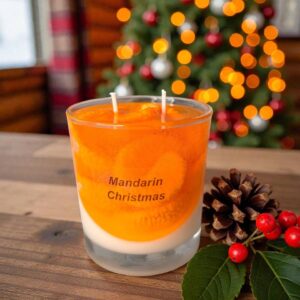 Ароматична свічка Mandarin Christmas у скляному стакані Velvet Noire