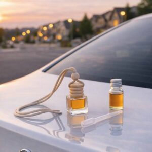 Набір: автомобільний дифузор з запасним флаконом аромаолії та піпеткою — "Тірамісу"