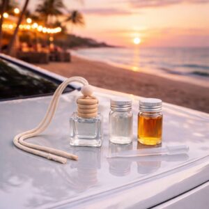 Набір: автомобільний дифузор з двома запасними флаконами аромаолії та піпеткою — «Marmara»