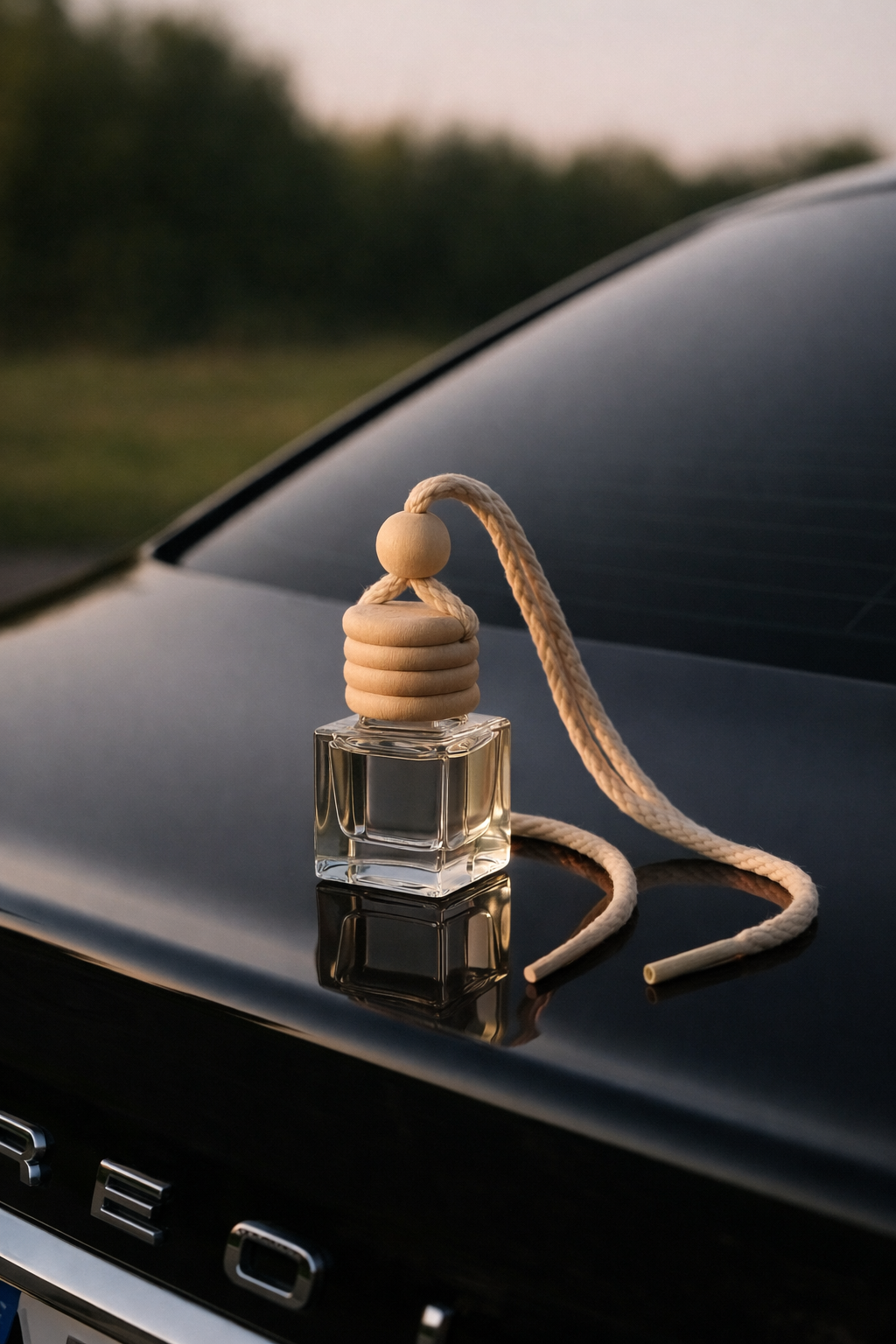 Автомобільний дифузор з ароматом «Бузок» для салону авто, скляний флакон з ніжним квітковим звучанням