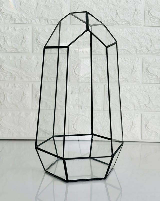 Скляний флораріум Айсберг ручної роботи у техніці Tiffany