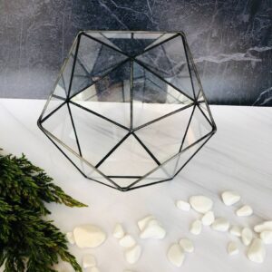 Флораріум «Ікосаедр» 16×17 см з італійського скла