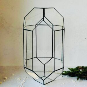 Скляний флораріум «Кристал» 41×21 см ручної роботи