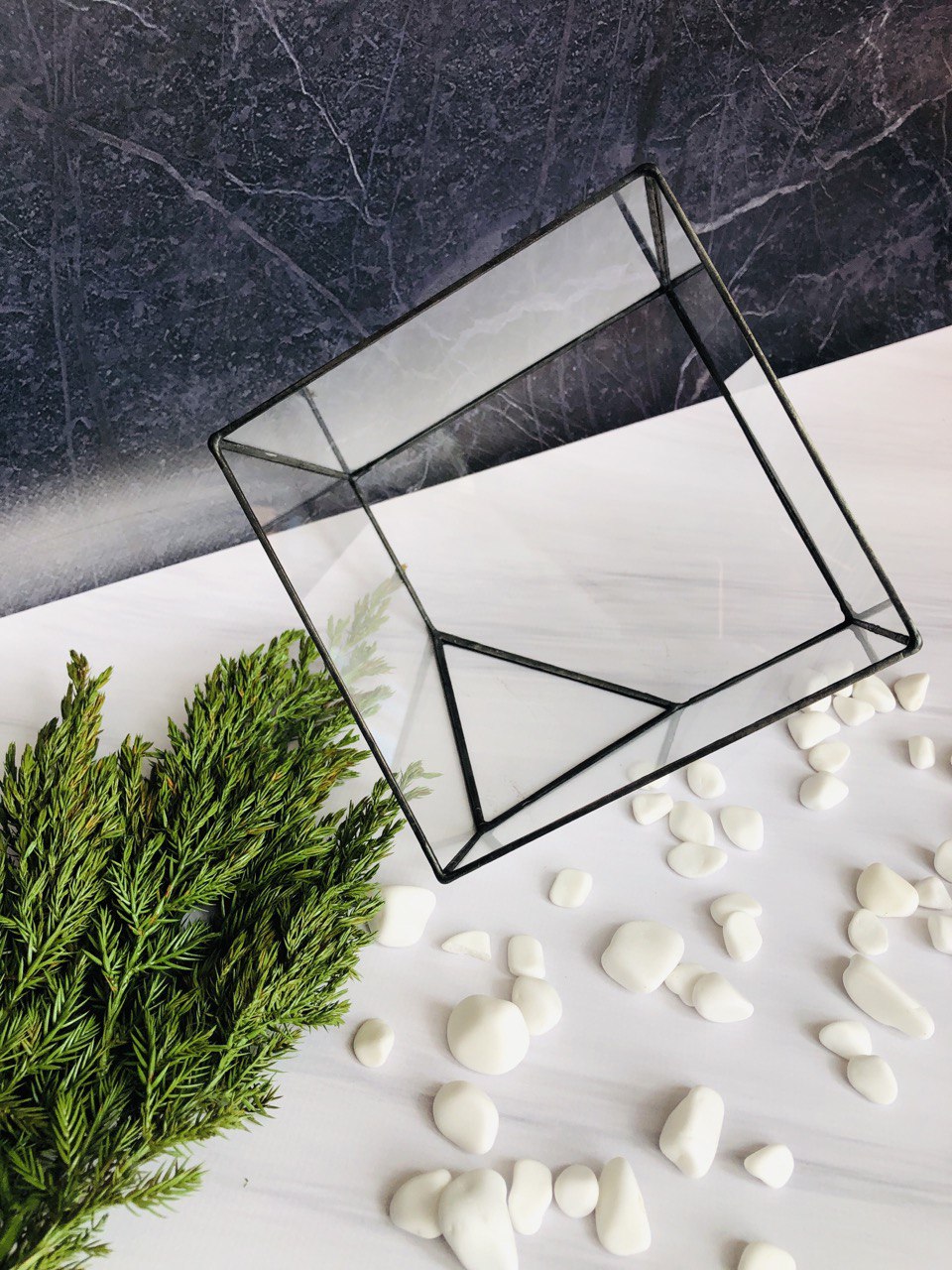 Геометричний флораріум кубічної форми для інтер’єру