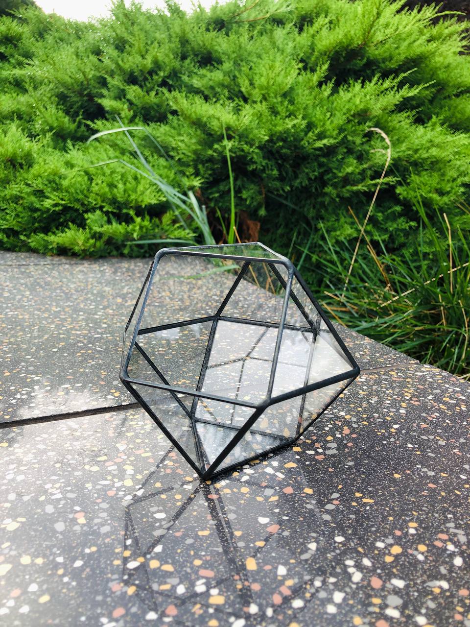 преміальний флораріум Velvet Noire у формі сфери