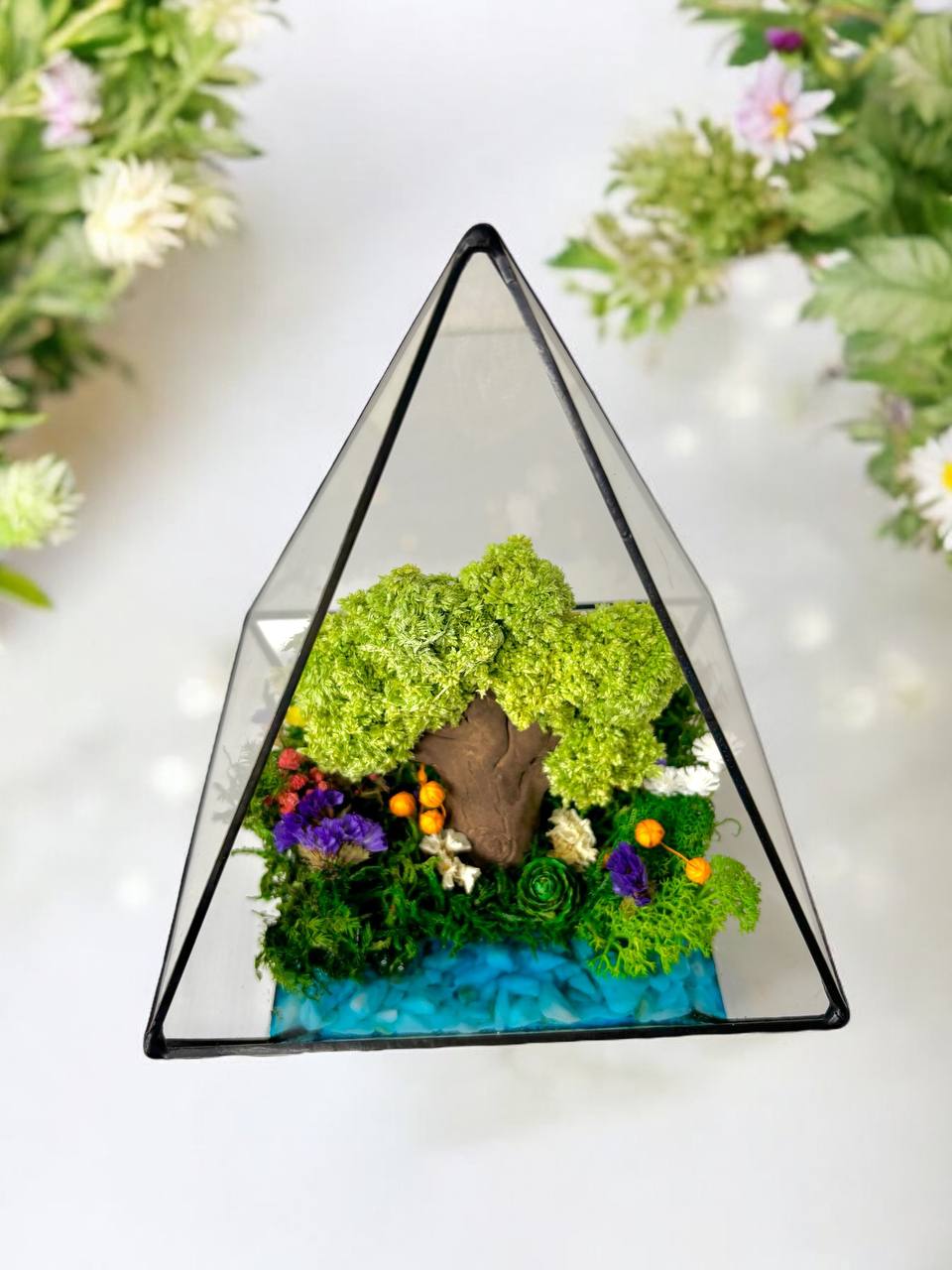 Флораріум зі стабілізованою композицією ручної роботи