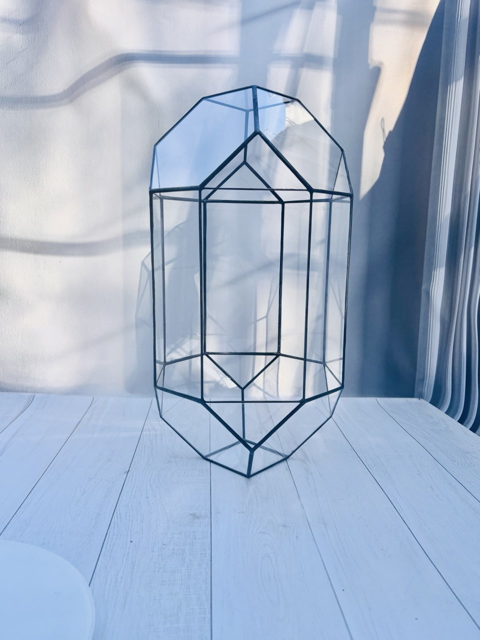 Флораріум у формі кристалу з італійського скла