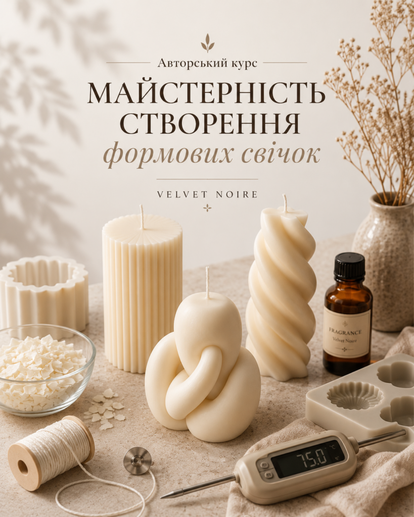 Авторський курс «Майстерність створення формових свічок»