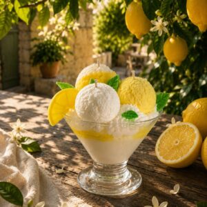 Ароматична свічка Lemon Curd із соєво-кокосового воску в десертній креманці