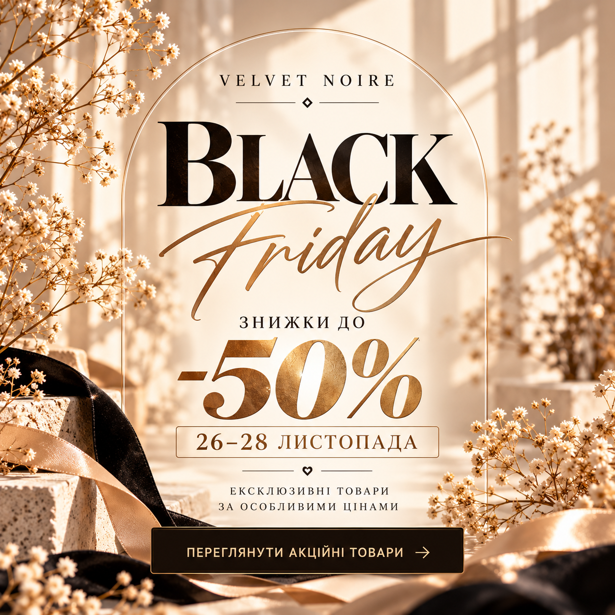 Black Friday Velvet Noire — знижки до 50%