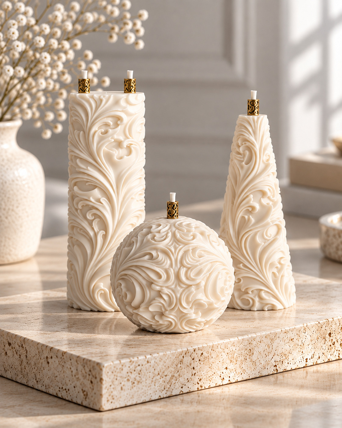 Набір ароматичних свічок «Ivory Baroque»