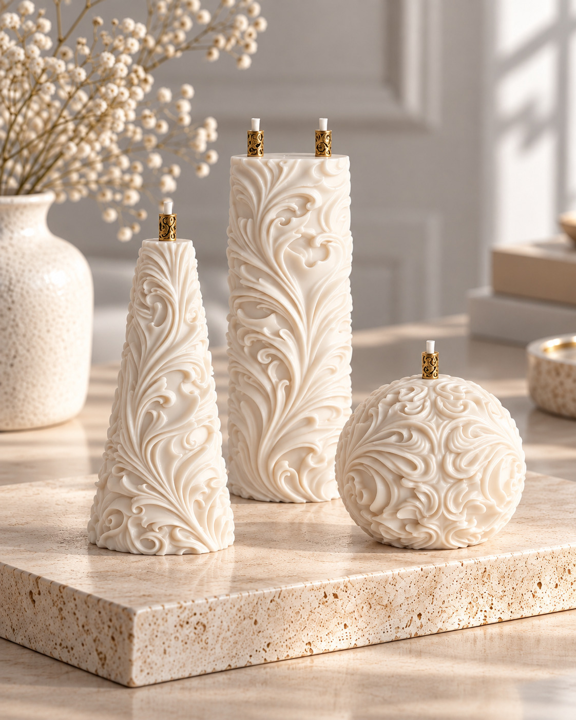 Набір ароматичних свічок «Ivory Baroque» - Зображення 5
